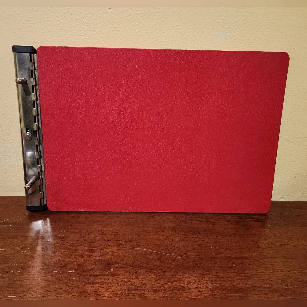 Vintage Quality National 94-573 Red Top Lock Binder Ledger & Wilson Jones